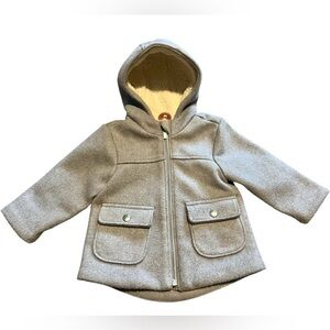 EUC - Old Navy Toddler Jacket with Fleece Lining - Gray, Size 18-24 Months